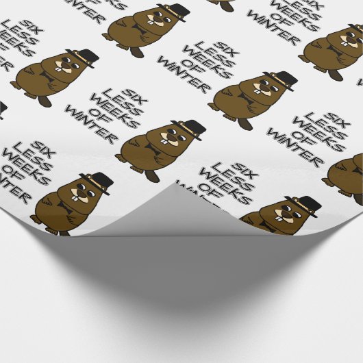 Zes minder weken winter cadeaupapier (Hoek)