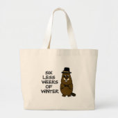 Zes minder weken winter grote tote bag (Voorkant)