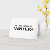 Zes minder weken winter kaart (Gele Bloem)