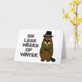 Zes minder weken winter kaart (Gele Bloem)
