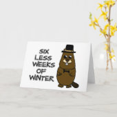 Zes minder weken winter kaart (Gele Bloem)