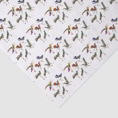 Zes mooie mensvogels tissuepapier (Detail)