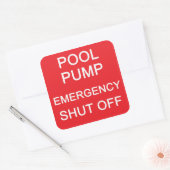 Zes POOLPOMP Noodstop Labels (Envelop)