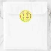 Zes redenen om een boom te Planten Ronde Sticker (Tas)
