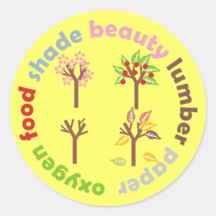 Zes redenen om een boom te Planten Ronde Sticker