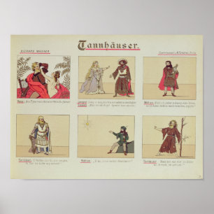 Zes scènes voor de opera "Tannhauser" Poster