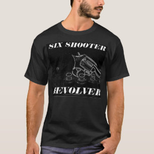 ZES SHOOTER REVOLVER ZWART SHIRT