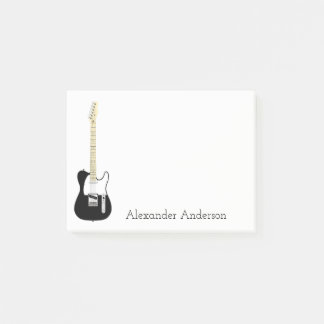 Zes snarige elektrische gitaar personaliseren post-it® notes