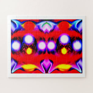 Zes sneeuwballen leuke kunst legpuzzel