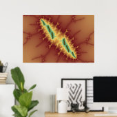 Zes strips - Fractal Poster (Thuiskantoor)