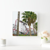 Zes Vlaggen Magic Mountain Vierkante Klok (Huis)