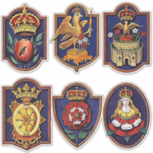 Zes vrouwen Henry VIII koninklijke badges Sticker