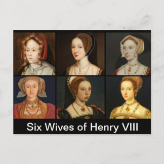 Zes vrouwen van Henry VIII Briefkaart