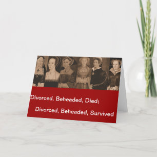 Zes vrouwen van Henry VIII Groeten Kaart