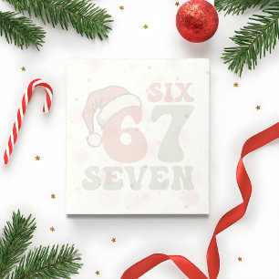 Zes Zeven 67 Grappige Kerstman Hoed Kerstmis Xmas Notitieblok