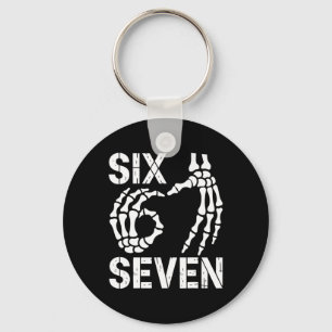 Zes Zeven 67 Halloween Skelet Handen Bord 6 7 Hal Sleutelhanger