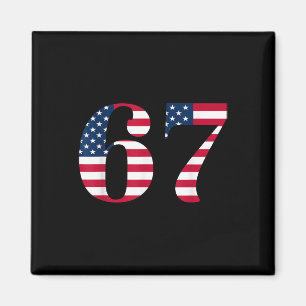 Zes Zeven 67 Meme Grappig Ons Amerikaanse Vlag Hal Magneet