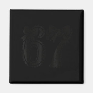 Zes Zeven 67 Meme Nummer 67 Coquette Boog Vrouwen Magneet