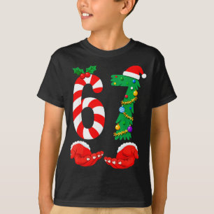 Zes Zeven 67 Meme Sinterklaas Kerst Vakantie Grapp T-shirt