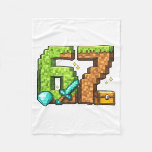 Zes Zeven 67 Meme Verjaardag Pixel Gamer Verjaarda Fleece Deken