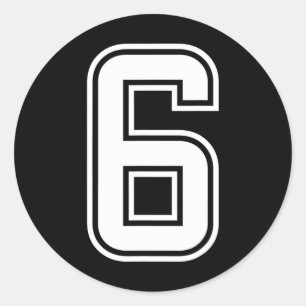 Zes Zeven 67 Overeenkomende Nummer 7 Halloween Ver Ronde Sticker