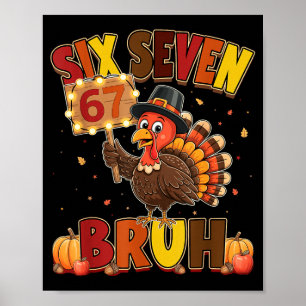Zes Zeven 67 Thanksgiving Meme Grappig Dankbaar Tu Poster