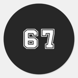 Zes Zeven 6 7 Meme 67 Ronde Sticker