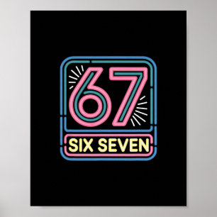 Zes Zeven 6 7 Meme Grappig Poster