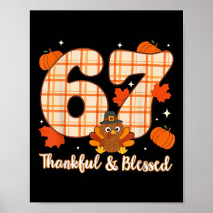 Zes Zeven 6 7 Meme Nummer 67 Turkije Thanksgiving Poster