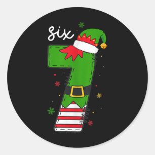 Zes Zeven 6 7 Meme Sinterklaas Kerstmis Xmas Numme Ronde Sticker