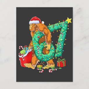 Zes Zeven Bigfoot 67 Sasquatch Meme Kerstmis Briefkaart