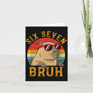 Zes Zeven Bruh 67 Meme Grappige Capybara Viraal Ze Kaart