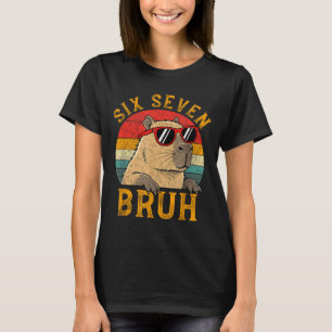 Zes Zeven Bruh 67 Meme Grappige Capybara Viraal Ze T-shirt