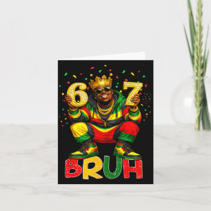 Zes zeven bruh 67 zwarte geschiedenis Afro-Amerika Kaart