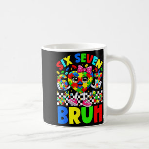 Zes zeven bruh 6 7 puzzel hart 67 autisme bewustzi koffiemok