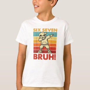 Zes Zeven Bruh Dabbing Jongen Grappig 67 Meme Gen T-shirt