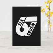 Zes Zeven Cool Meme 67 Grappig Nummer  Kaart (Gele Bloem)