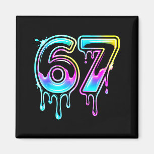 Zes Zeven Ijs Drip Cool Meme 67 Grappig 6 7 Bo Magneet