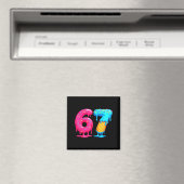 Zes Zeven IJsdrup Cool Meme 67 Grappig Nummer Magneet (Insitu (Vaatwasser))