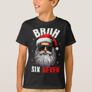 Zes Zeven Kerst Bruh Kerstman Jongens Mannen Grapp T-shirt