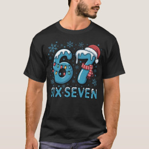 Zes Zeven Kerst Ijs Nummers   Festive Bevroren  T-shirt