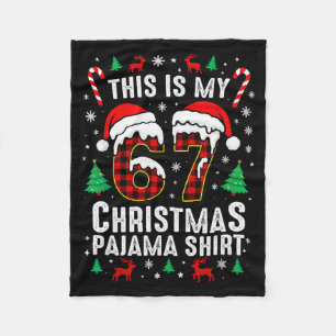 Zes Zeven Meme Gen Alpha Slang Brainrot Citaat Fleece Deken