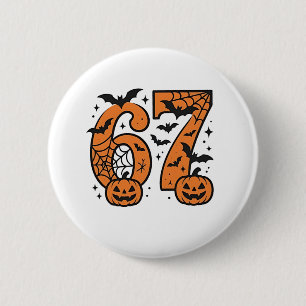 Zes Zeven Meme Halloween 67 Mason Spooky Ronde Button 5,7 Cm