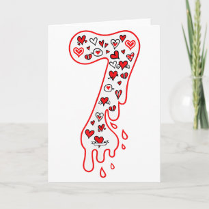 Zes Zeven Meme Nummer 7 Koppels Matching Valentijn Kaart