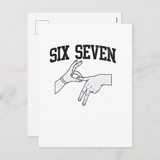 Zes Zeven Meme Viraal 67 Mason Gebarentaal Feestdagenkaart (Voorkant / Achterkant)