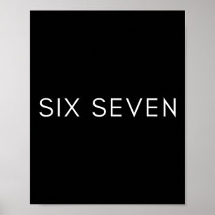 Zes-zeven Minimaal Schoon 67 Design Genz Team Squa Poster
