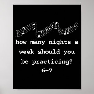 Zes Zeven Shirt, Muziekleraar 6 7 Grappig Nummer 6 Poster