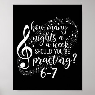 Zes Zeven Slang Muziekleraar 6 7 Grappig Nummer 67 Poster