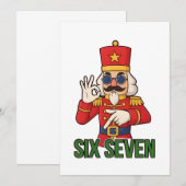Zes Zeven Sneeuwman Kerst Notenkraker 6 7 Xmas Aankondiging (Voorkant / Achterkant)