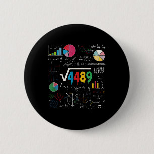 Zes Zeven Wiskunde Leraren 67 Meme Vierkantswortel Ronde Button 5,7 Cm